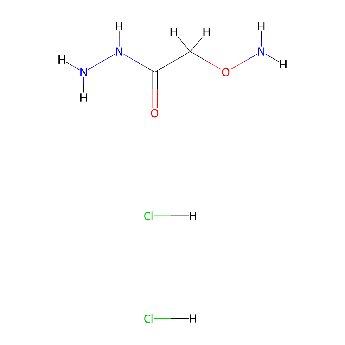 2-(Aminooxy)acetohydrazide dihydrochloride molecular structure, CAS 2089257-68-9