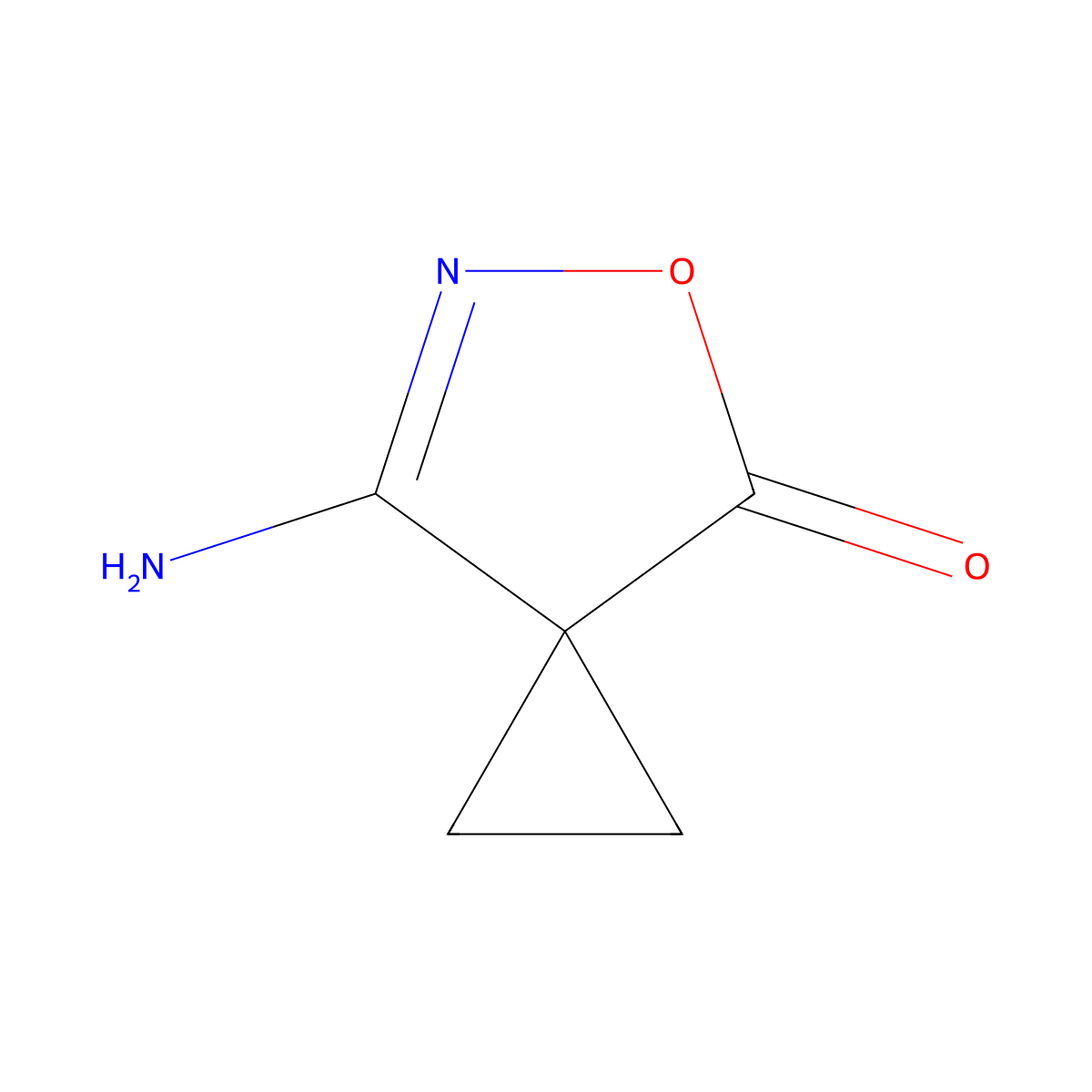 7-Amino-5-oxa-6-azaspiro[2.4]hept-6-en-4-one molecular structure, CAS 2089257-69-0