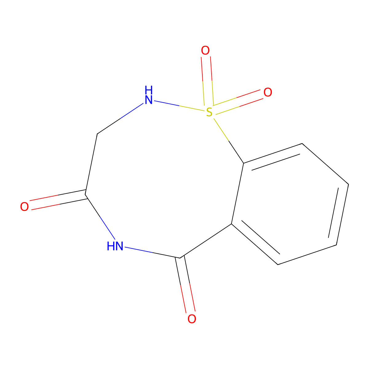 3,4,5,6-tetrahydro-2H-1lambda6,2,5-benzothiadiazocine-1,1,4,6-tetrone molecular structure, CAS 2089257-76-9
