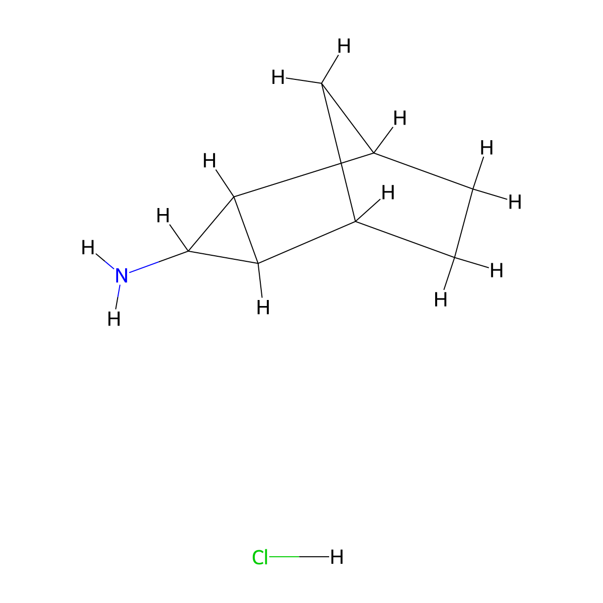 Tricyclo[3.2.1.0,2,4]octan-3-amine hydrochloride molecular structure, CAS 2089257-82-7