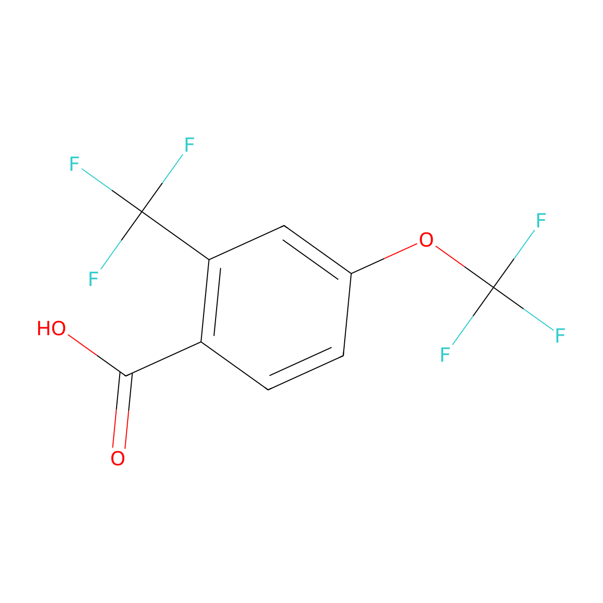 4-(Trifluoromethoxy)-2-(trifluoromethyl)benzoic acid molecular structure, CAS 2089257-83-8