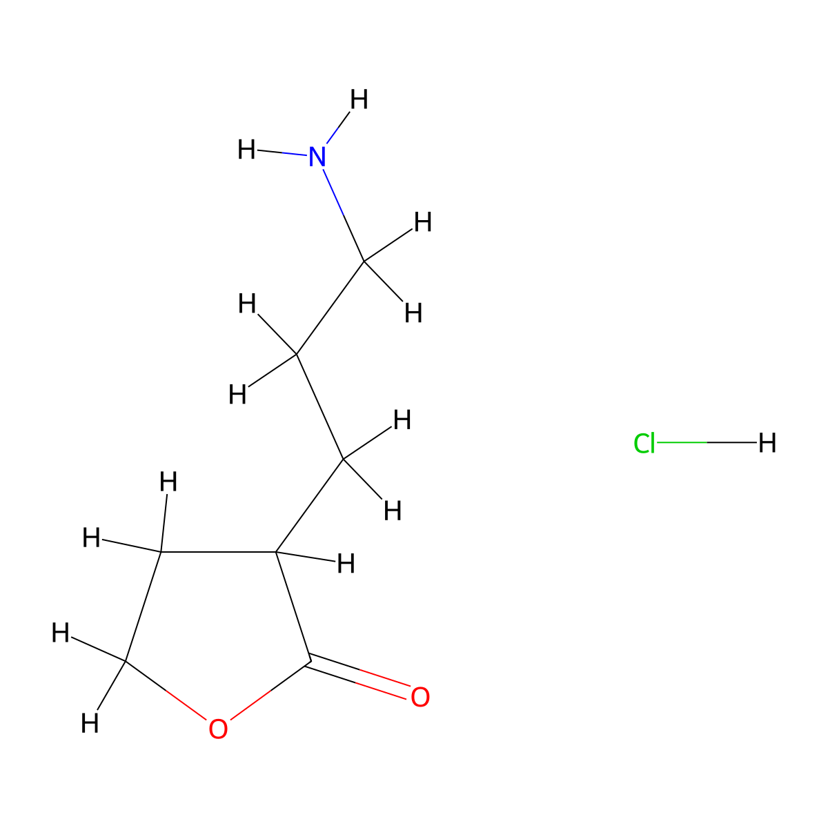 3-(3-Aminopropyl)oxolan-2-one hydrochloride molecular structure, CAS 2089257-91-8