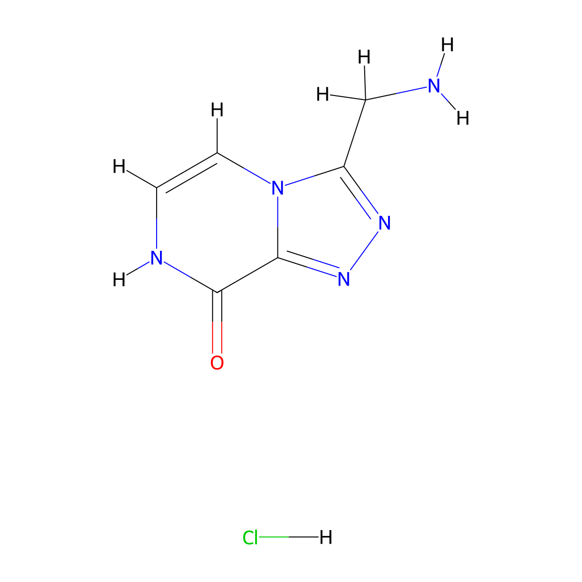 3-(aminomethyl)-7H,8H-[1,2,4]triazolo[4,3-a]pyrazin-8-one hydrochloride molecular structure, CAS 2089257-99-6