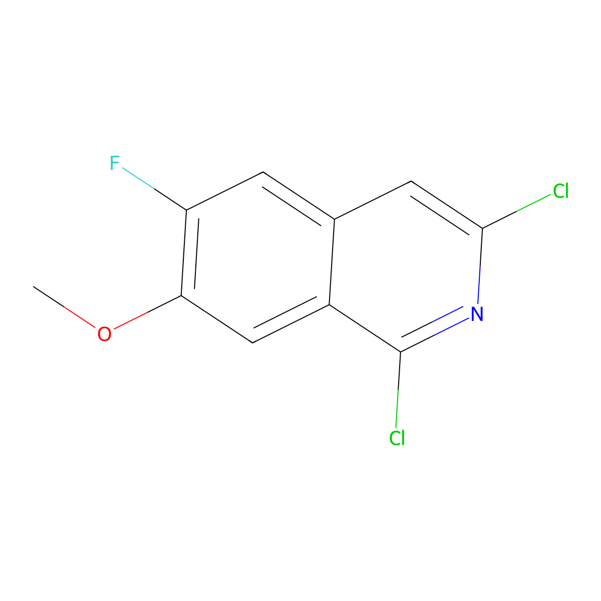 1,3-Dichloro-6-fluoro-7-methoxyisoquinoline molecular structure, CAS 2089258-03-5