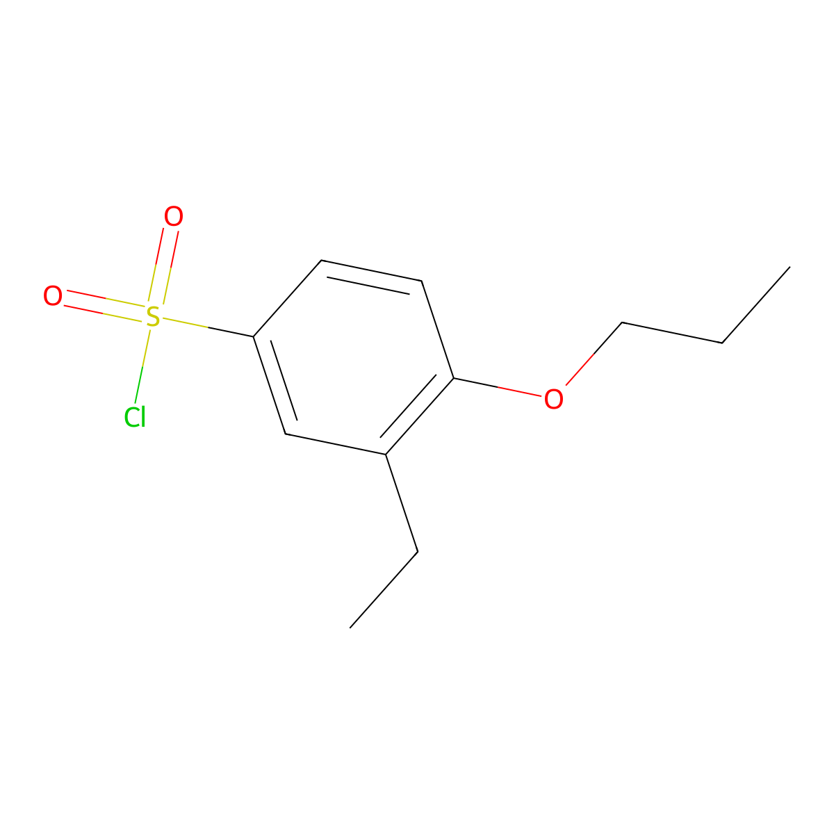 3-Ethyl-4-propoxybenzene-1-sulfonyl chloride molecular structure, CAS 2089258-05-7