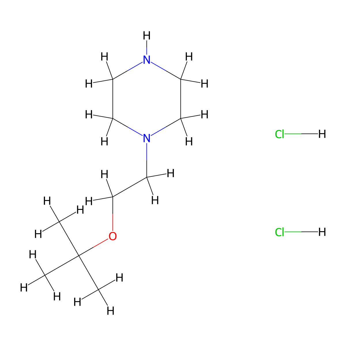 1-[2-(Tert-butoxy)ethyl]piperazine dihydrochloride molecular structure, CAS 2089258-06-8