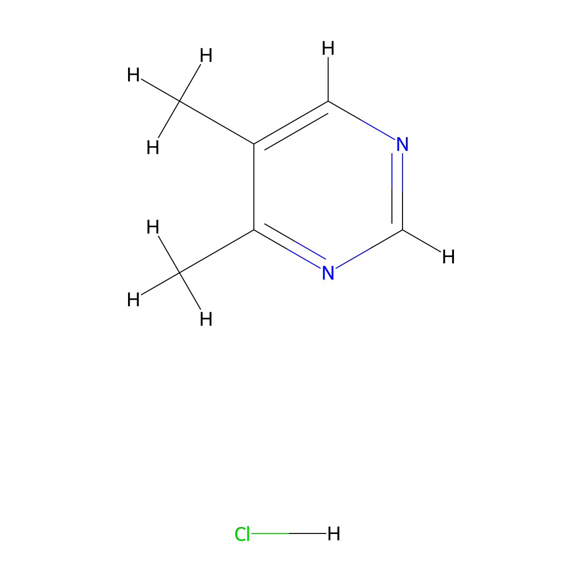 4,5-Dimethylpyrimidine hydrochloride molecular structure, CAS 2089258-13-7