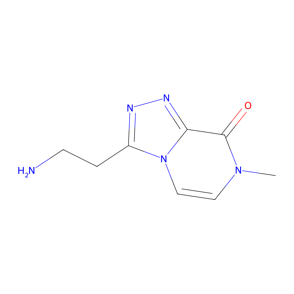 3-(2-aminoethyl)-7-methyl-7H,8H-[1,2,4]triazolo[4,3-a]pyrazin-8-one molecular structure, CAS 2089258-18-2