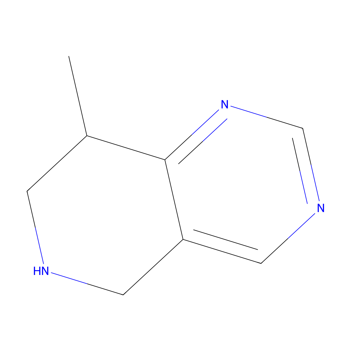 8-Methyl-5H,6H,7H,8H-pyrido[4,3-d]pyrimidine molecular structure, CAS 2089258-21-7