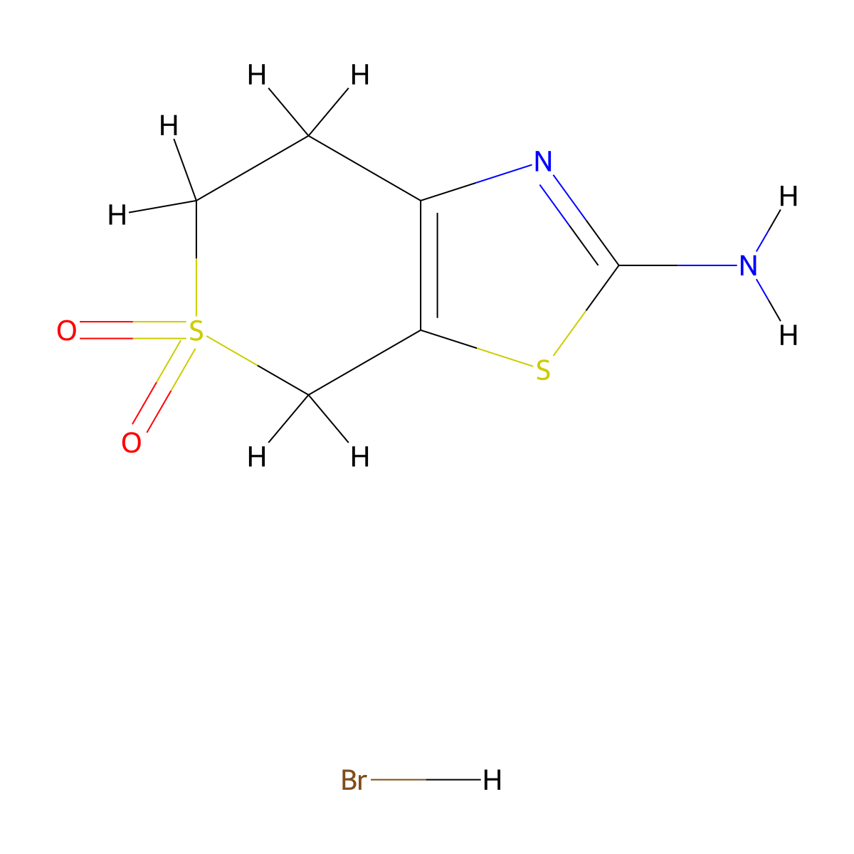 2-Amino-4H,6H,7H-5lambda6-thiopyrano[4,3-d][1,3]thiazole-5,5-dione hydrobromide molecular structure, CAS 2089258-25-1