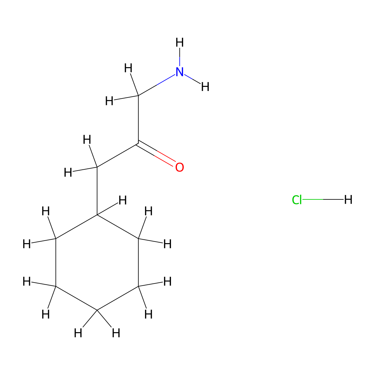 1-Amino-3-cyclohexylpropan-2-one hydrochloride molecular structure, CAS 2089258-26-2