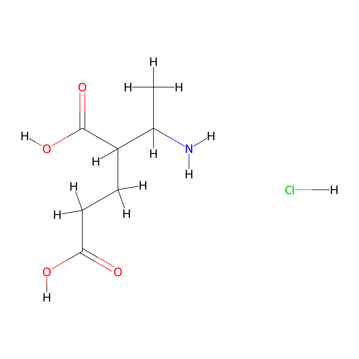 2-(1-Aminoethyl)pentanedioic acid hydrochloride molecular structure, CAS 2089258-29-5