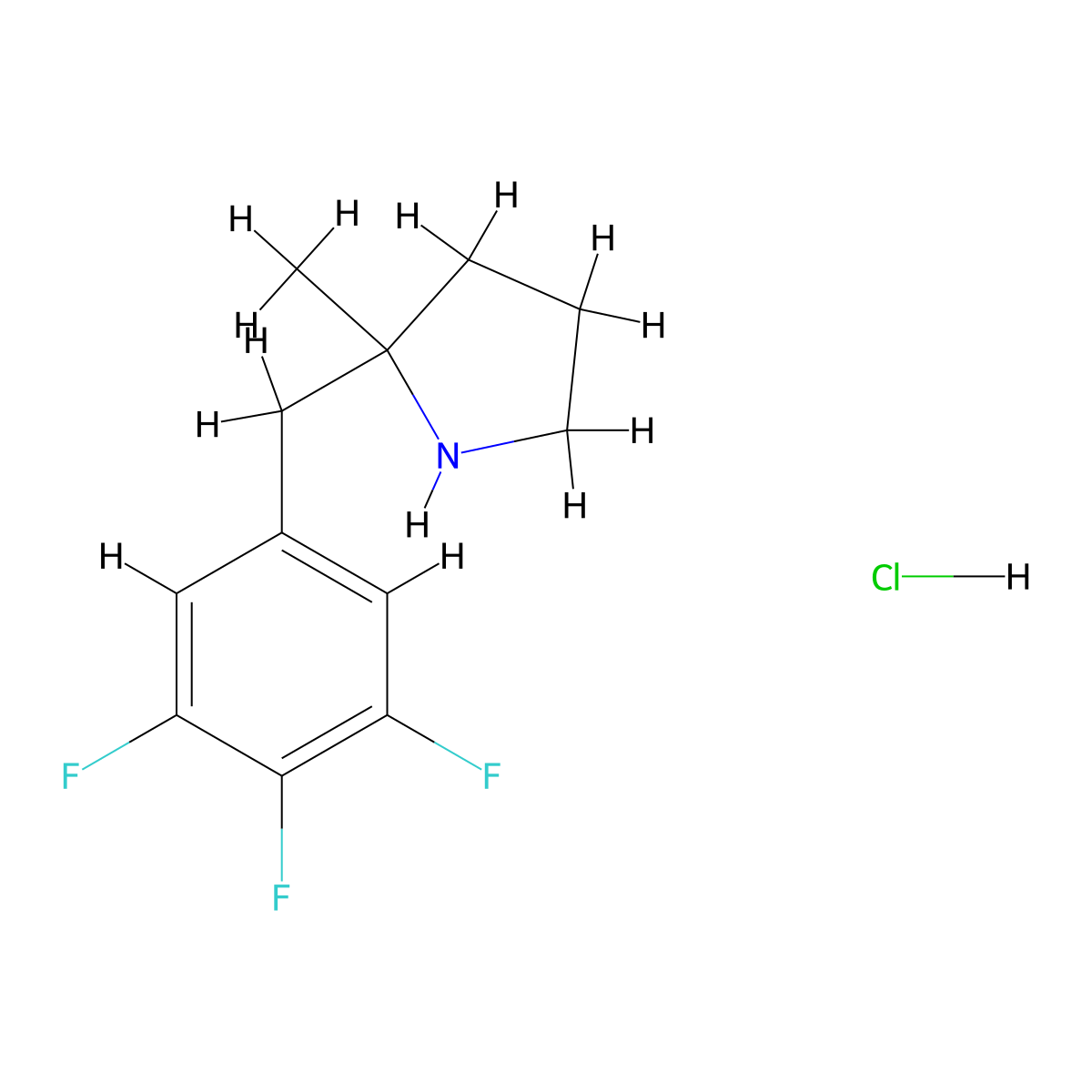 2-Methyl-2-[(3,4,5-trifluorophenyl)methyl]pyrrolidine hydrochloride molecular structure, CAS 2089258-37-5