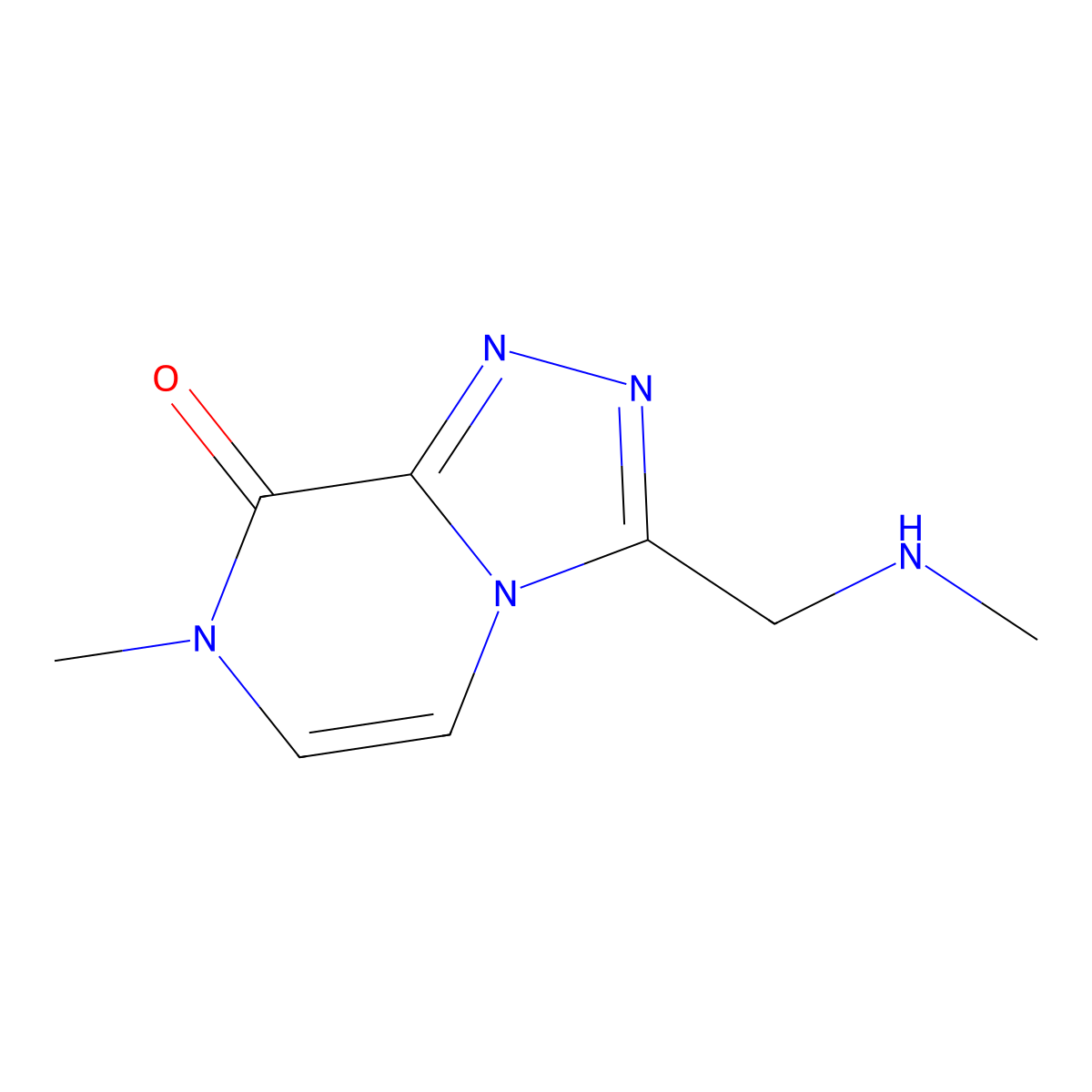 7-methyl-3-[(methylamino)methyl]-7H,8H-[1,2,4]triazolo[4,3-a]pyrazin-8-one molecular structure, CAS 2089258-40-0