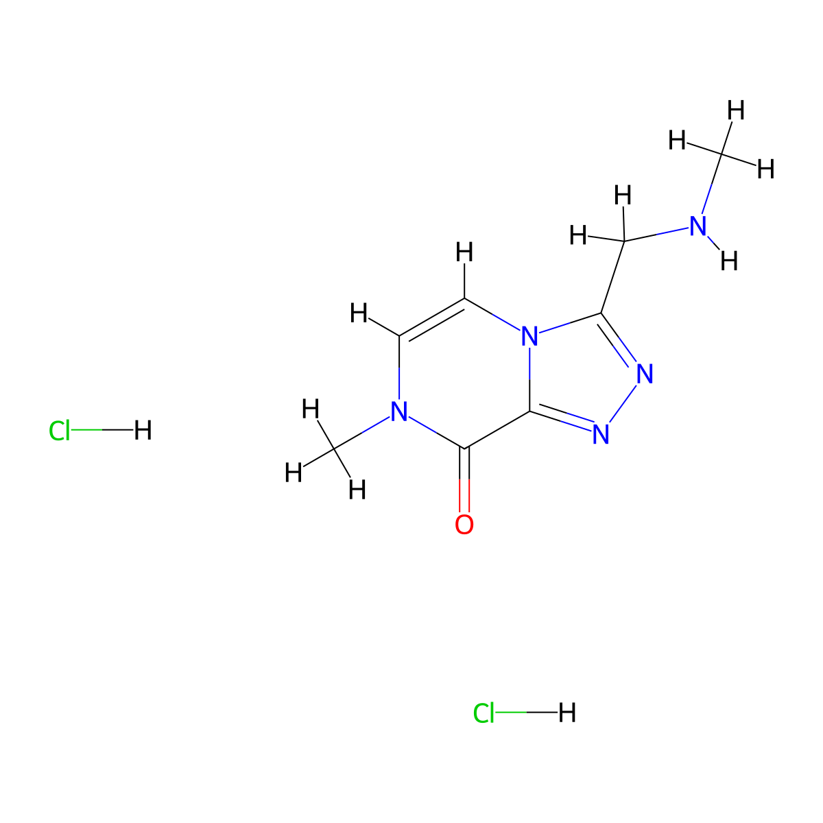 7-methyl-3-[(methylamino)methyl]-7H,8H-[1,2,4]triazolo[4,3-a]pyrazin-8-one dihydrochloride molecular structure, CAS 2089258-41-1