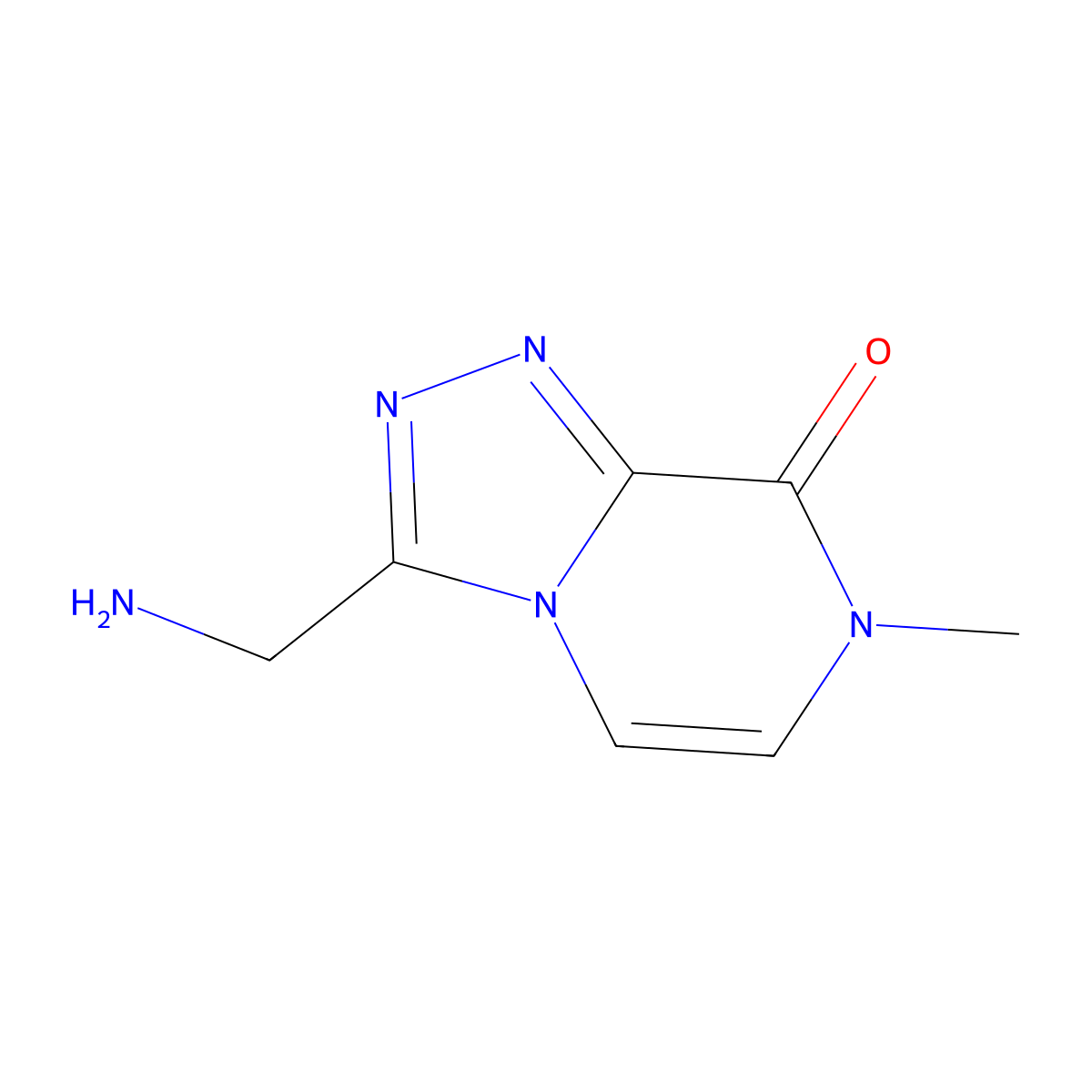 3-(Aminomethyl)-7-methyl-7H,8H-[1,2,4]triazolo[4,3-a]pyrazin-8-one molecular structure, CAS 2089258-48-8