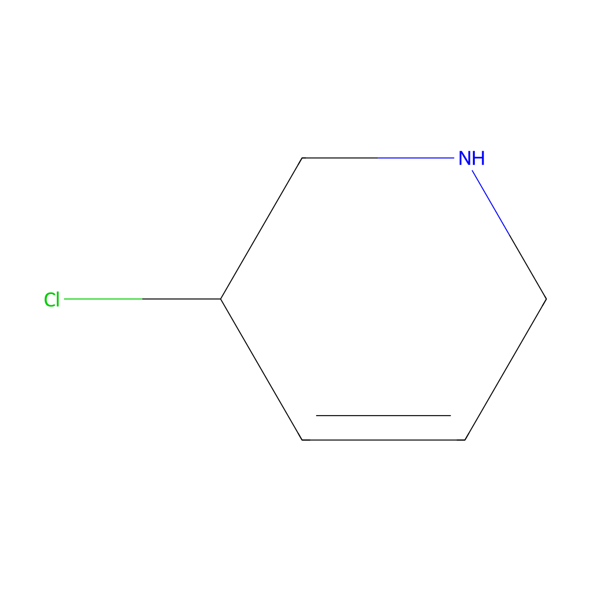 3-Chloro-1,2,3,6-tetrahydropyridine molecular structure, CAS 2089258-55-7