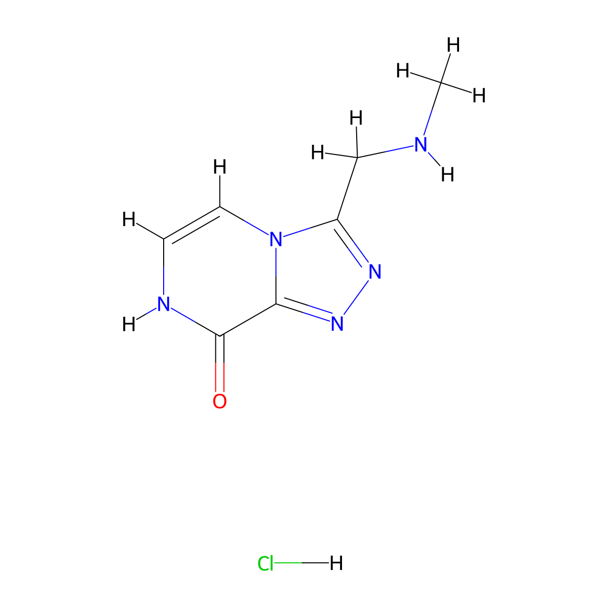 3-[(methylamino)methyl]-7H,8H-[1,2,4]triazolo[4,3-a]pyrazin-8-one hydrochloride molecular structure, CAS 2089258-64-8