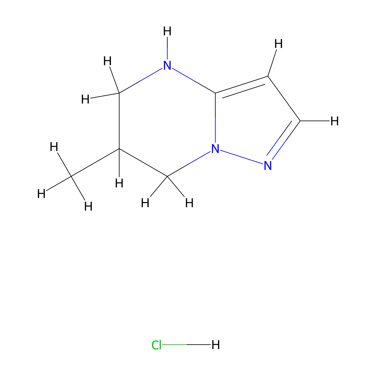 6-methyl-4H,5H,6H,7H-pyrazolo[1,5-a]pyrimidine hydrochloride molecular structure, CAS 2089258-65-9