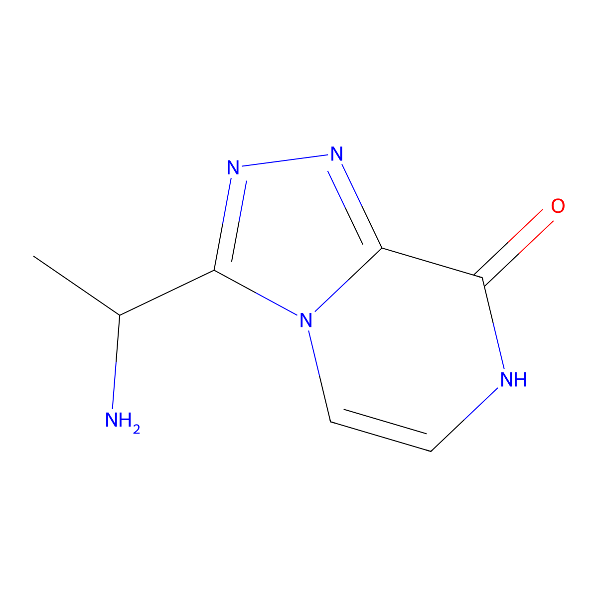 3-(1-aminoethyl)-7H,8H-[1,2,4]triazolo[4,3-a]pyrazin-8-one molecular structure, CAS 2089258-75-1