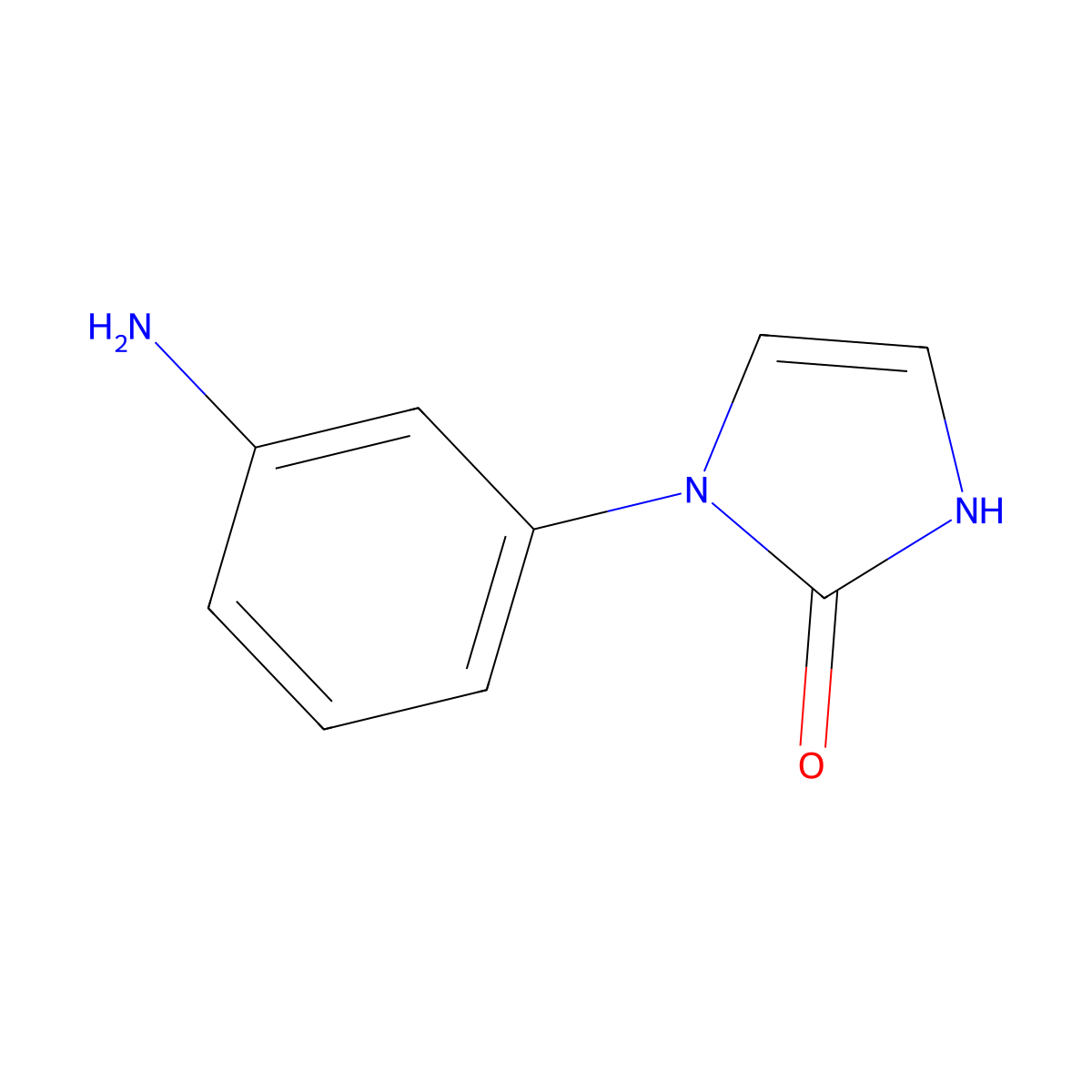 1-(3-aminophenyl)-2,3-dihydro-1H-imidazol-2-one molecular structure, CAS 208927-08-6