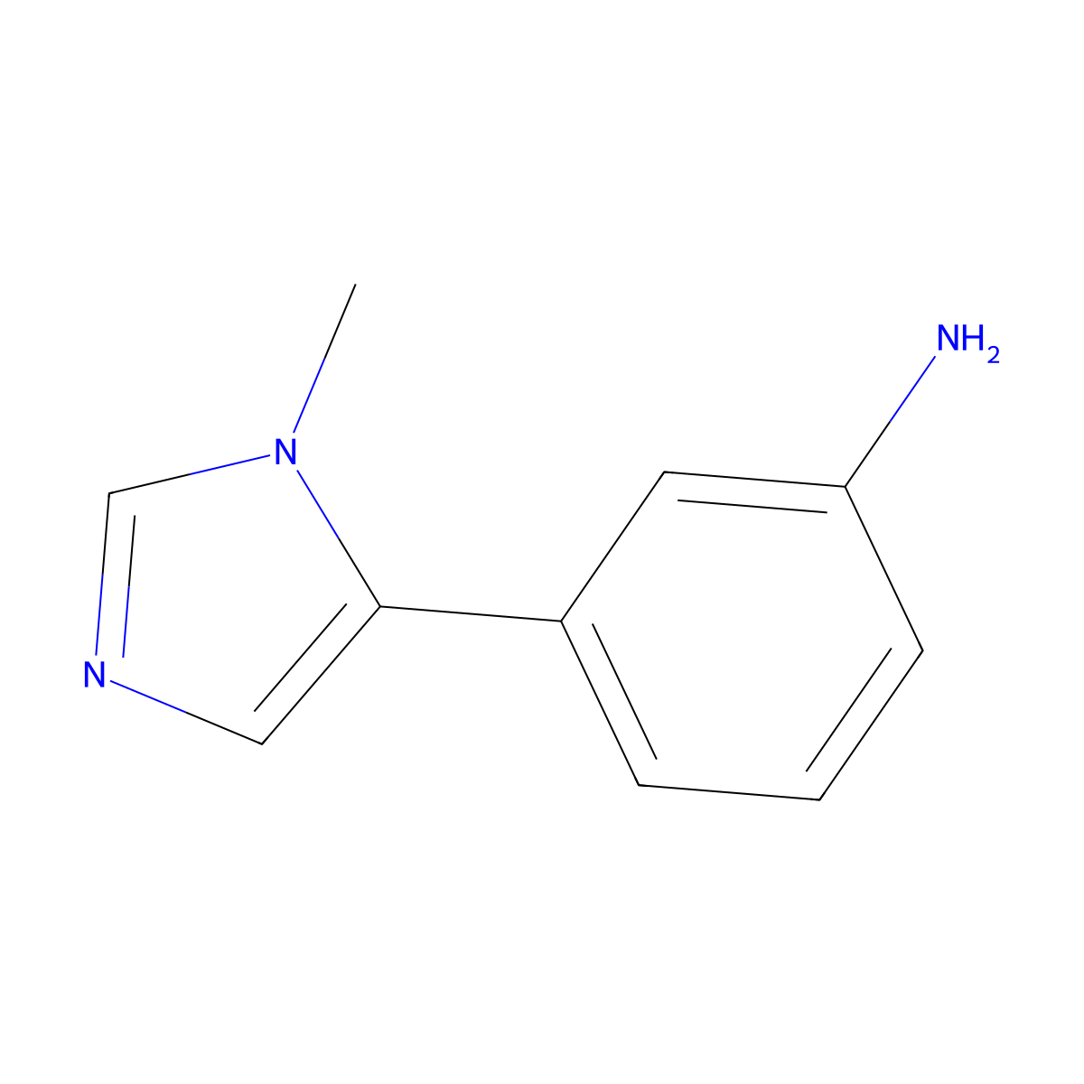3-(1-Methylimidazol-5-yl)aniline molecular structure, CAS 208927-11-1