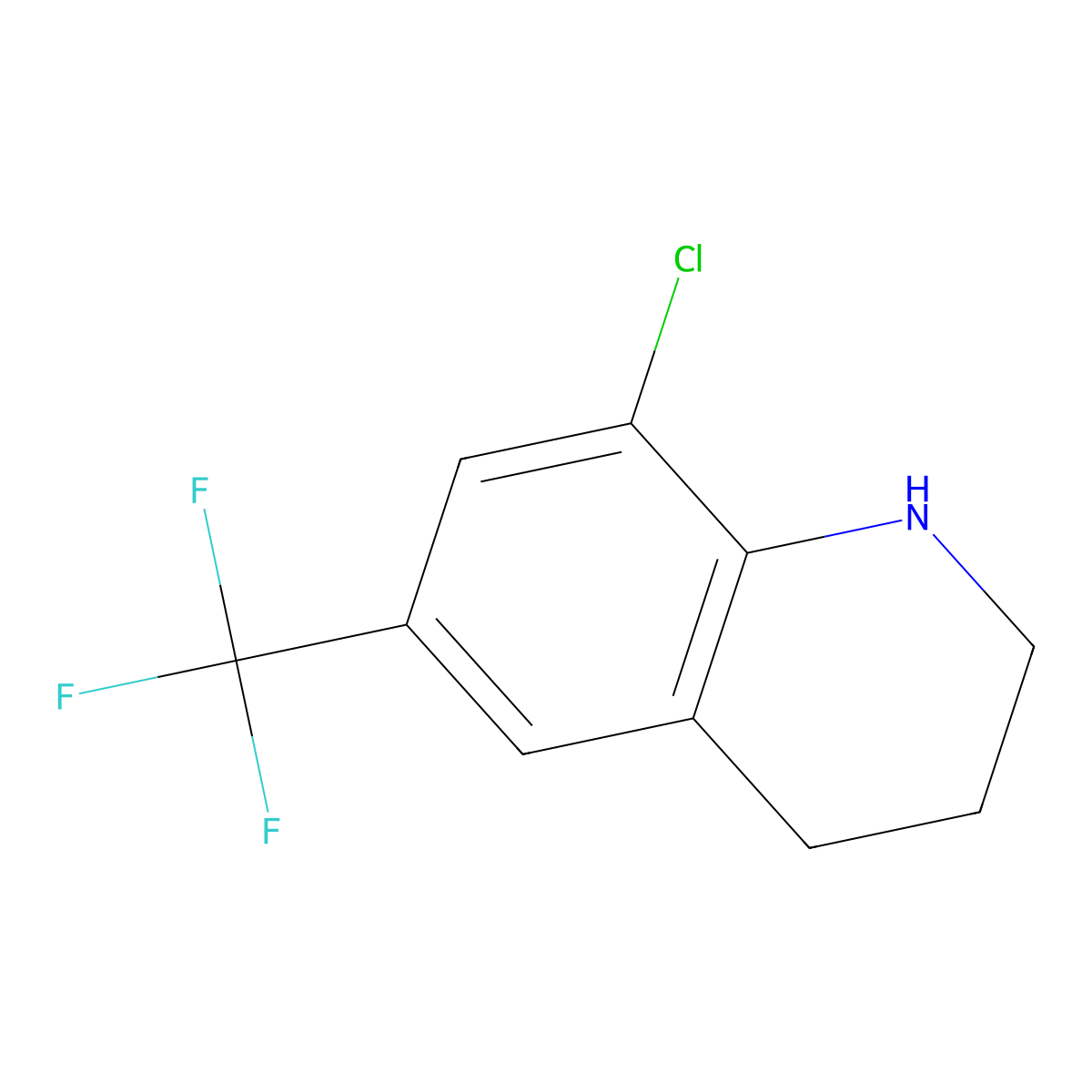 8-Chloro-6-(trifluoromethyl)-1,2,3,4-tetrahydroquinoline molecular structure, CAS 2089277-03-0