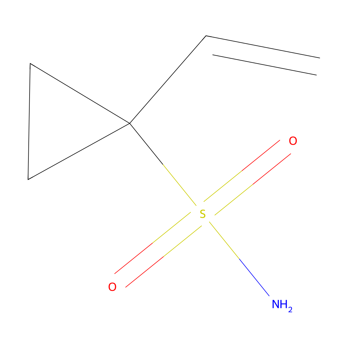 1-Ethenylcyclopropane-1-sulfonamide molecular structure, CAS 2089277-07-4