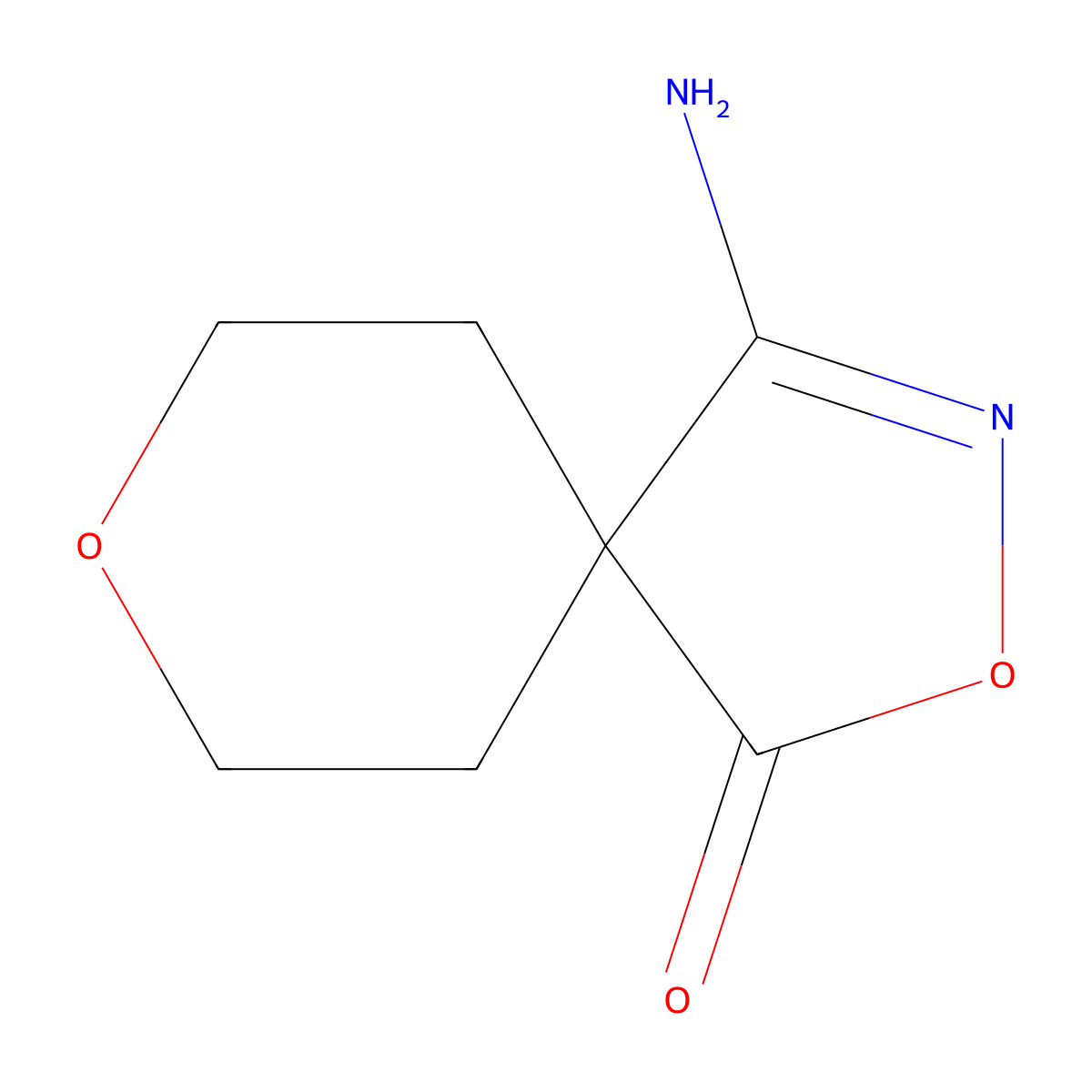 4-Amino-2,8-dioxa-3-azaspiro[4.5]dec-3-en-1-one molecular structure, CAS 2089277-14-3