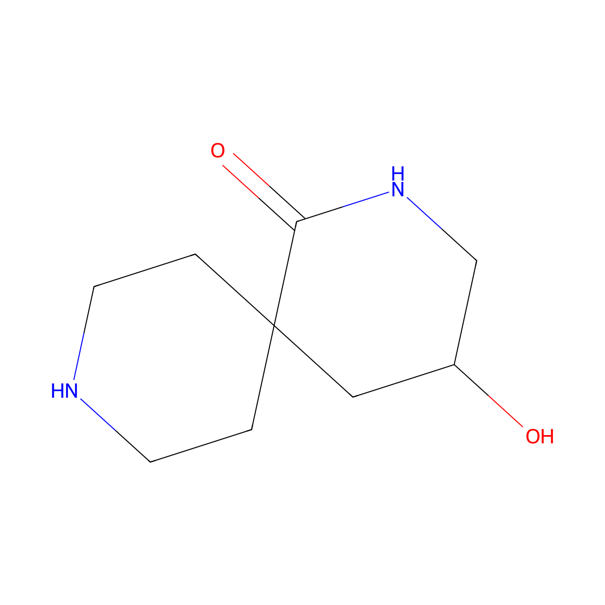 4-Hydroxy-2,9-diazaspiro[5.5]undecan-1-one molecular structure, CAS 2089277-19-8