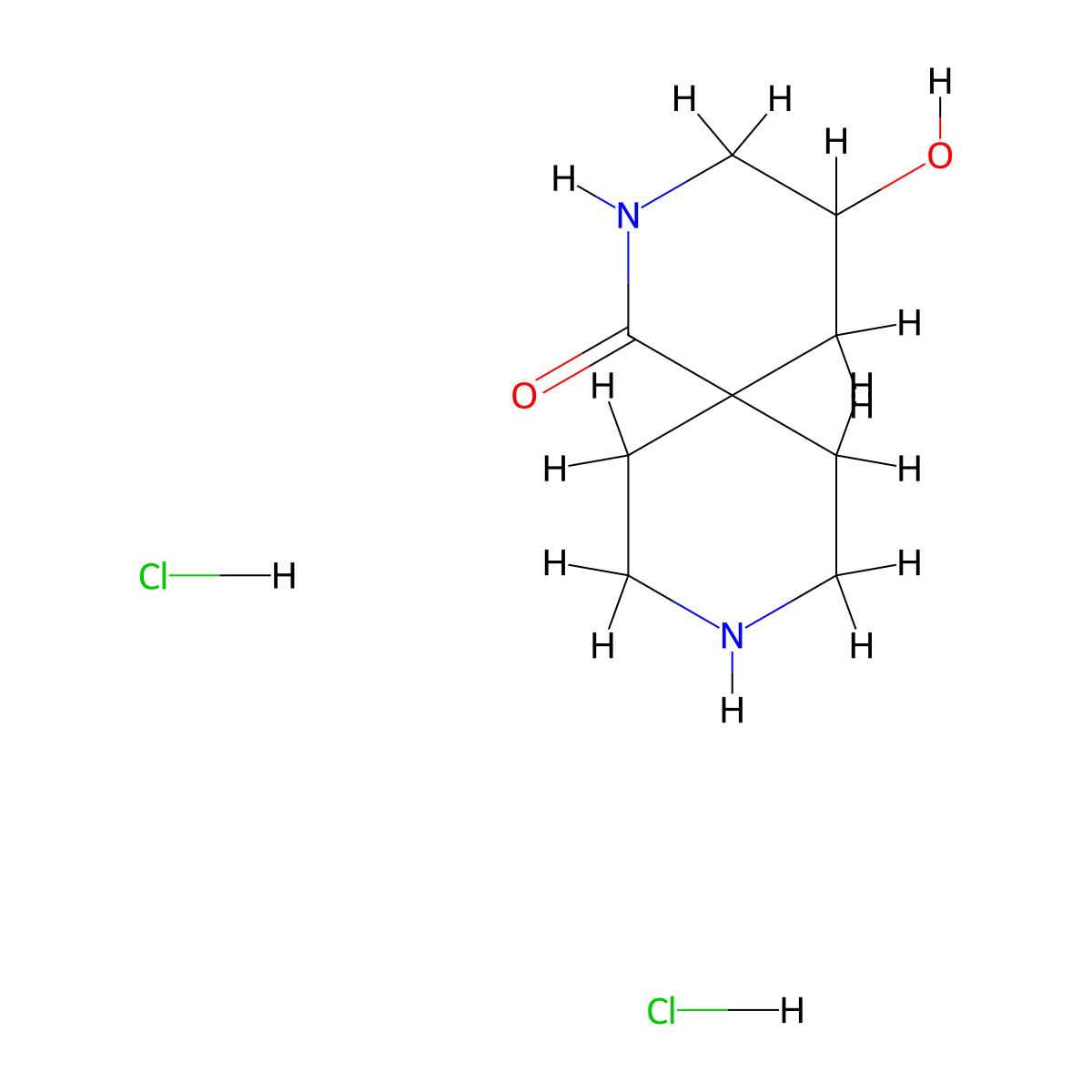 4-Hydroxy-2,9-diazaspiro[5.5]undecan-1-one dihydrochloride molecular structure, CAS 2089277-20-1