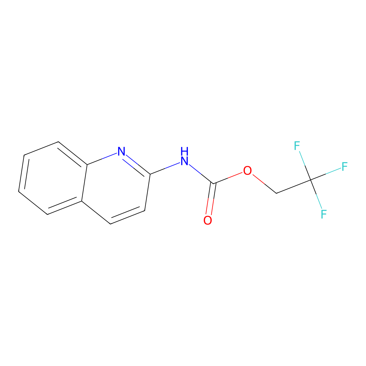 2,2,2-trifluoroethyl N-(quinolin-2-yl)carbamate molecular structure, CAS 2089277-22-3
