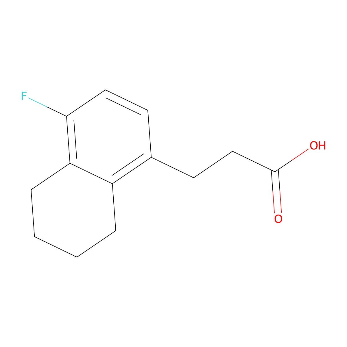3-(4-Fluoro-5,6,7,8-tetrahydronaphthalen-1-yl)propanoic acid molecular structure, CAS 2089277-27-8