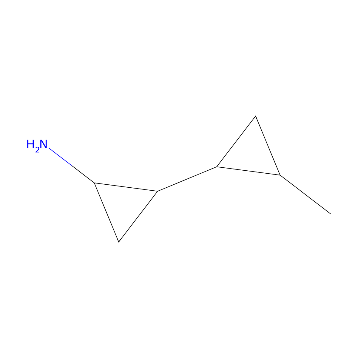 2-(2-Methylcyclopropyl)cyclopropan-1-amine molecular structure, CAS 2089277-31-4