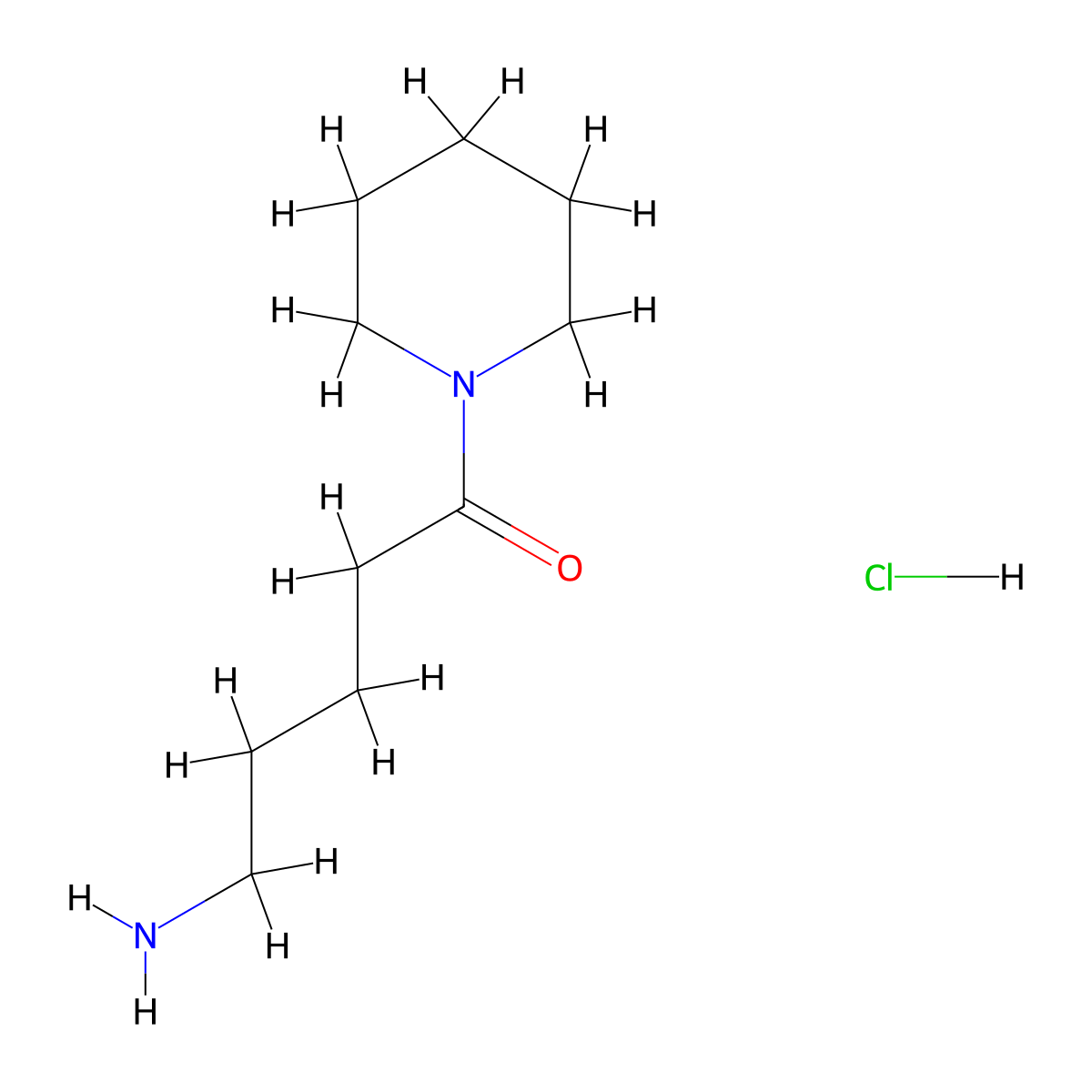 5-Amino-1-(piperidin-1-yl)pentan-1-one hydrochloride molecular structure, CAS 2089277-39-2