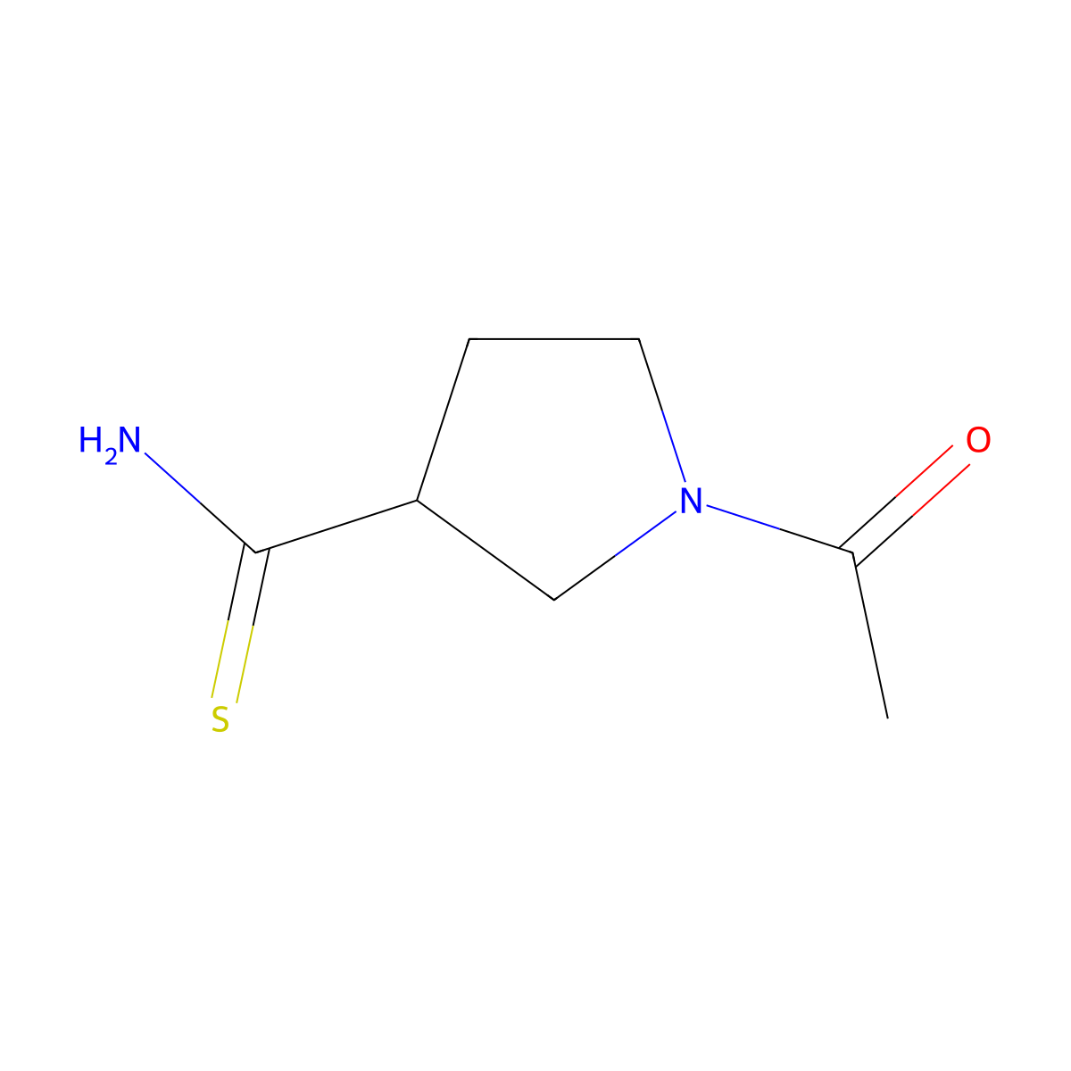 1-Acetylpyrrolidine-3-carbothioamide molecular structure, CAS 2089277-40-5