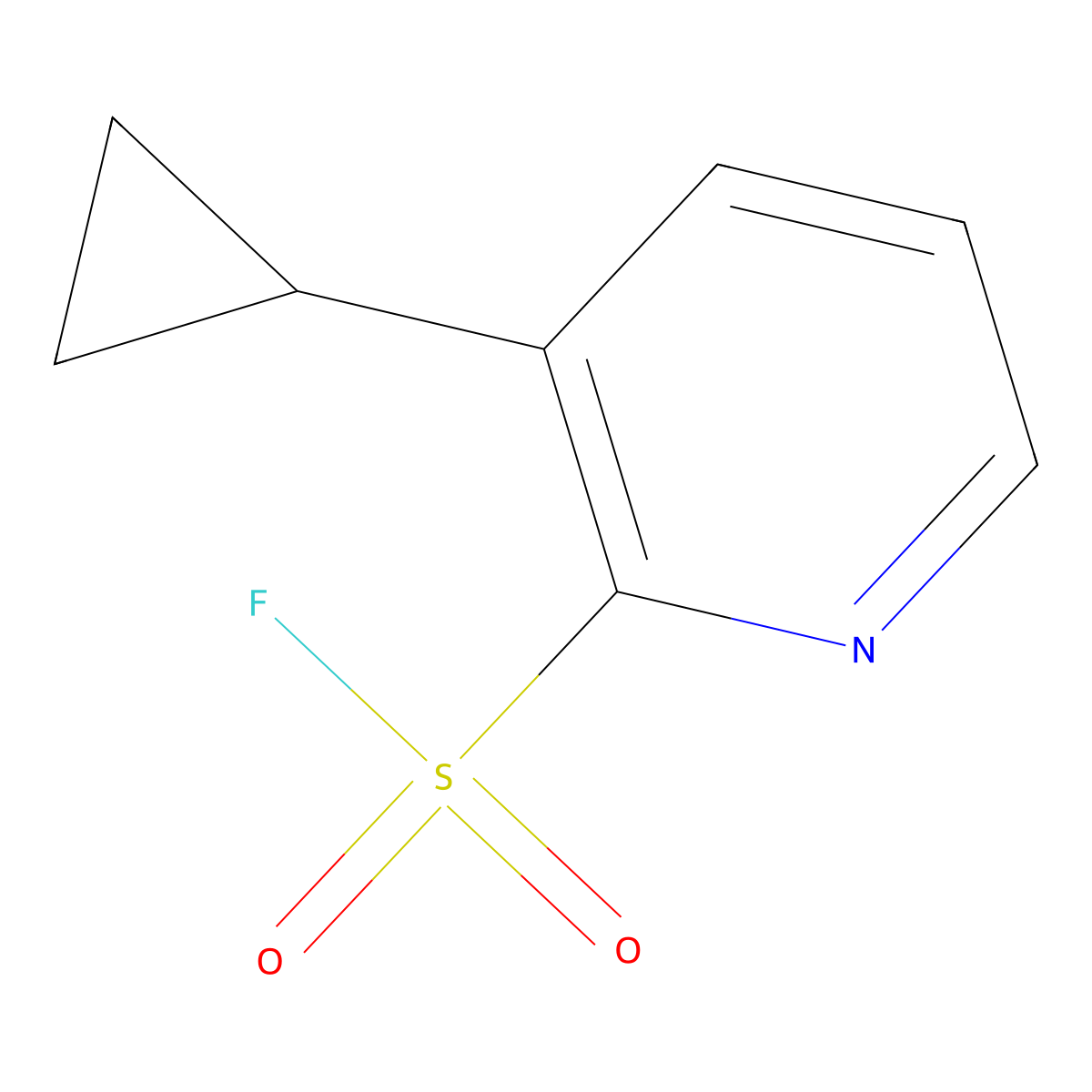 3-Cyclopropylpyridine-2-sulfonyl fluoride molecular structure, CAS 2089277-43-8