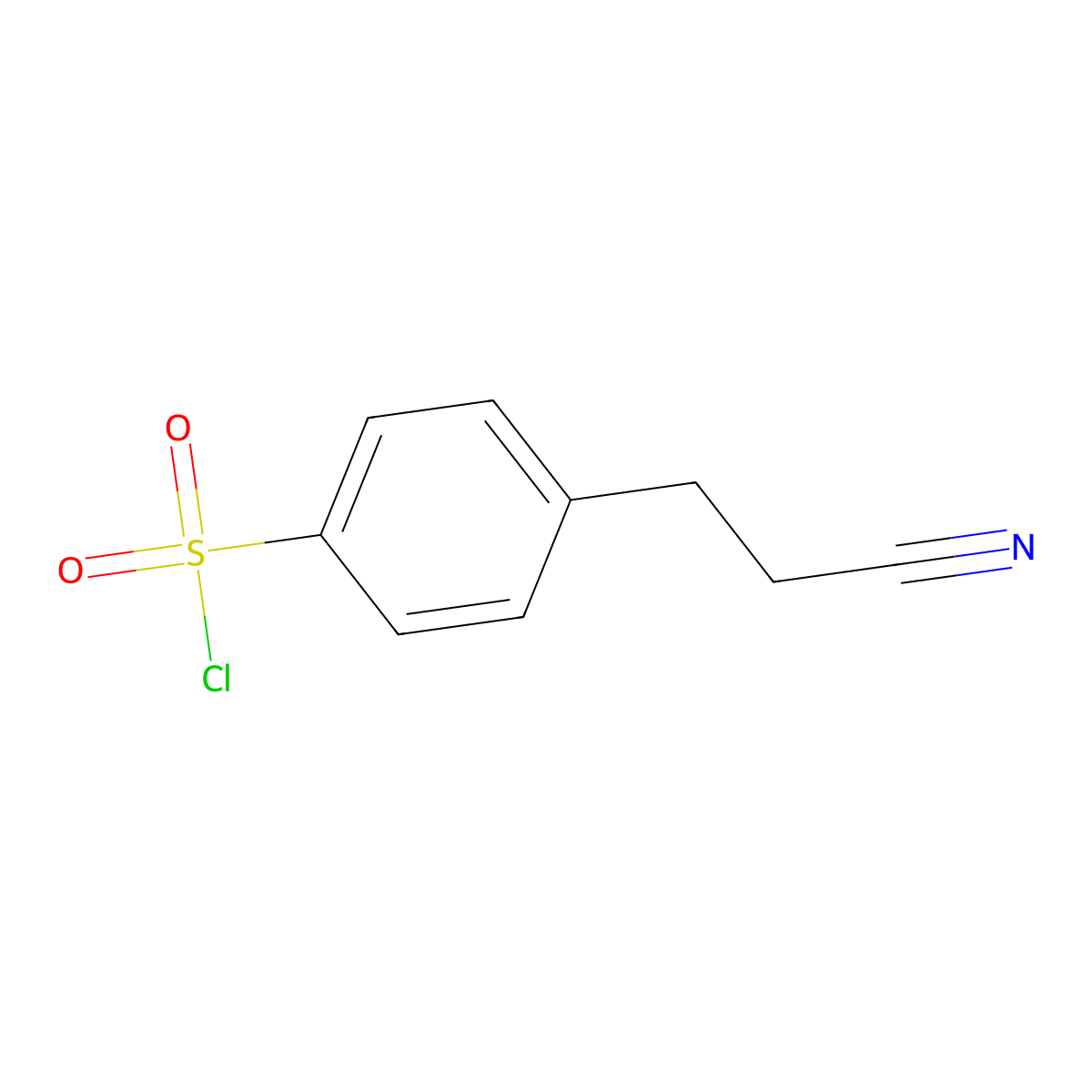 4-(2-Cyanoethyl)benzene-1-sulfonyl chloride molecular structure, CAS 2089277-45-0