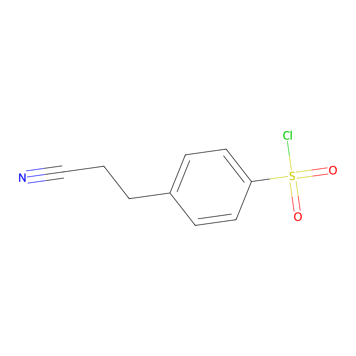 4-(2-Cyanoethyl)benzene-1-sulfonyl chloride molecular structure, CAS 2089277-45-0