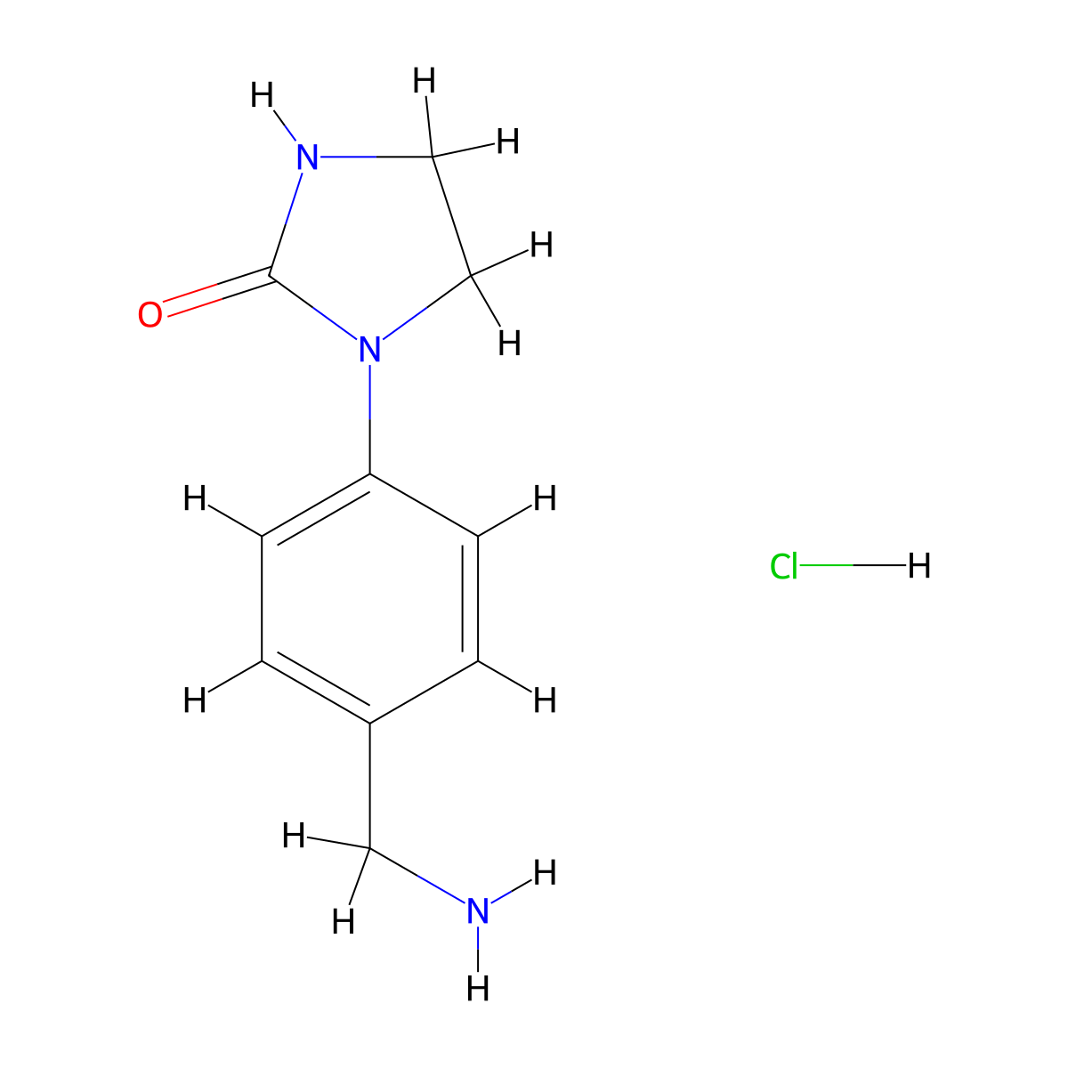 1-[4-(Aminomethyl)phenyl]imidazolidin-2-one hydrochloride molecular structure, CAS 2089277-55-2