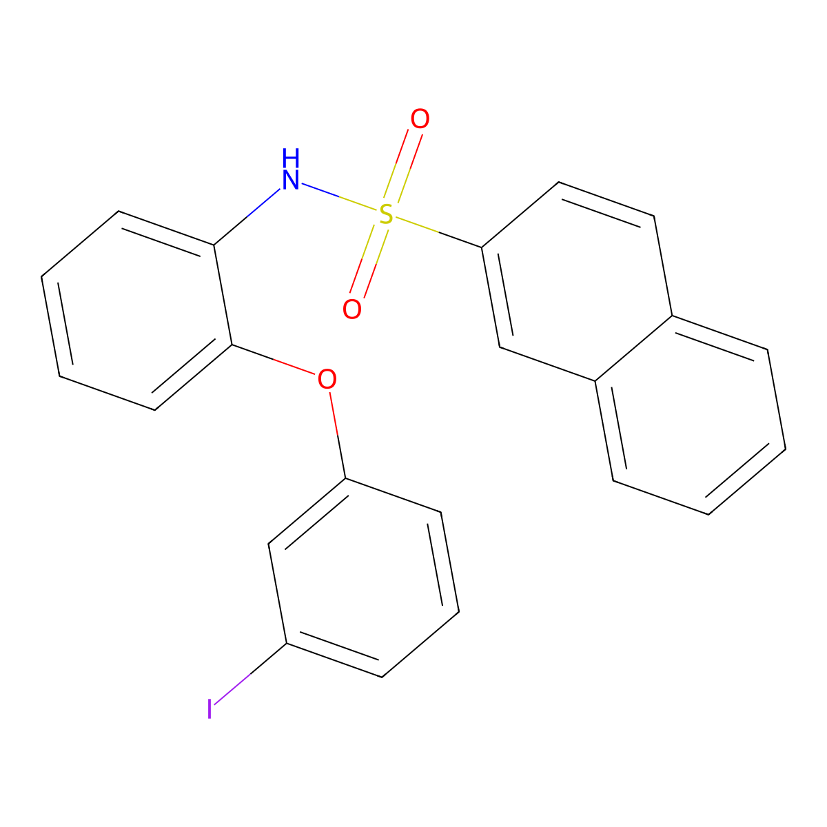 N-[2-(3-Iodophenoxy)phenyl]naphthalene-2-sulfonamide molecular structure, CAS 2089277-59-6