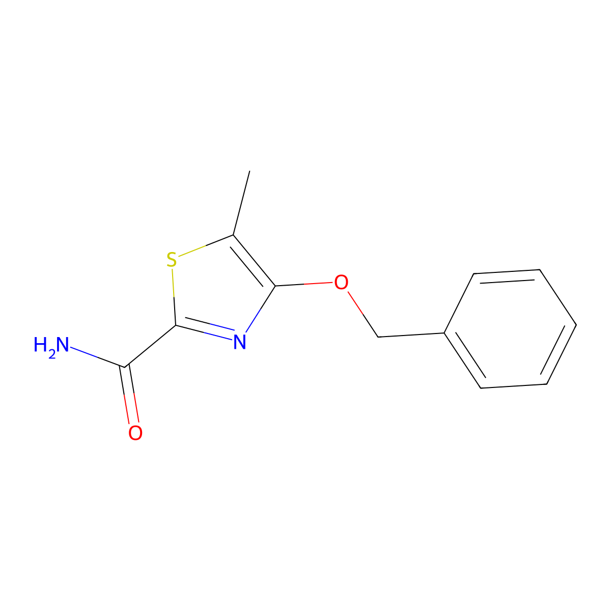 4-(Benzyloxy)-5-methyl-1,3-thiazole-2-carboxamide molecular structure, CAS 2089277-61-0