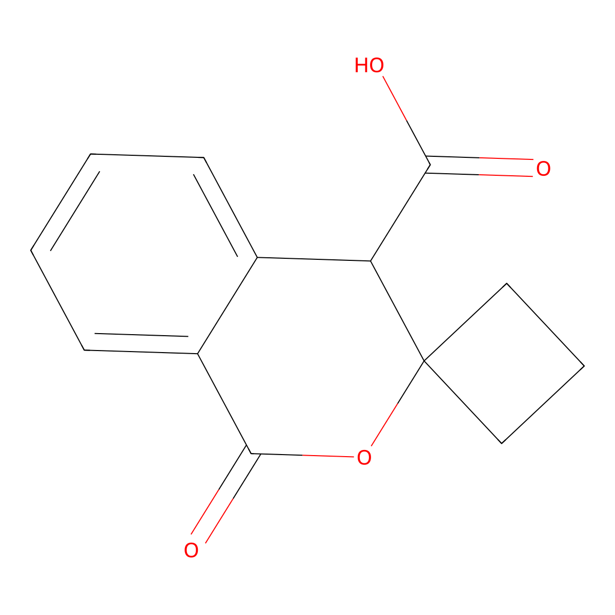 1-Oxo-1,4-dihydrospiro[2-benzopyran-3,1'-cyclobutane]-4-carboxylic acid molecular structure, CAS 2089277-66-5