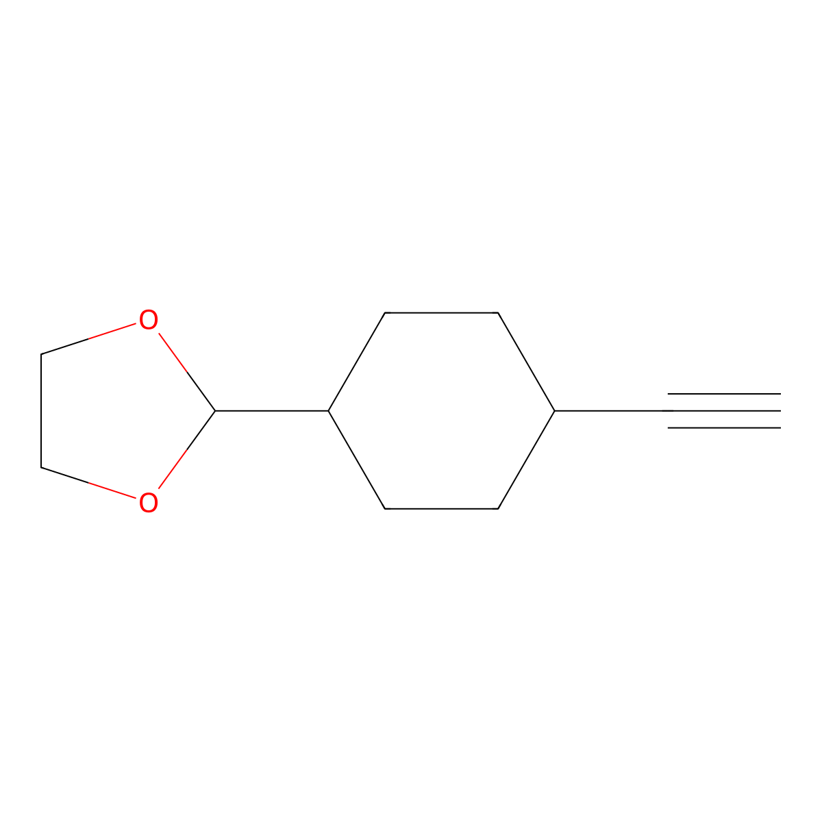 2-(4-Ethynylcyclohexyl)-1,3-dioxolane molecular structure, CAS 2089277-67-6