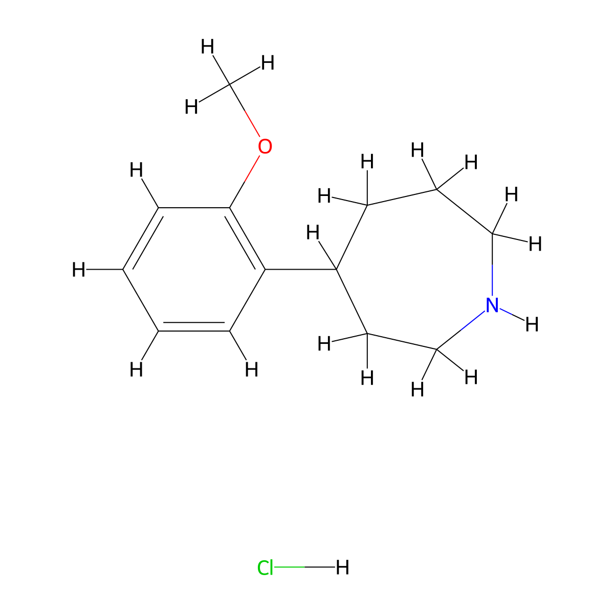 4-(2-Methoxyphenyl)azepane hydrochloride molecular structure, CAS 2089277-70-1
