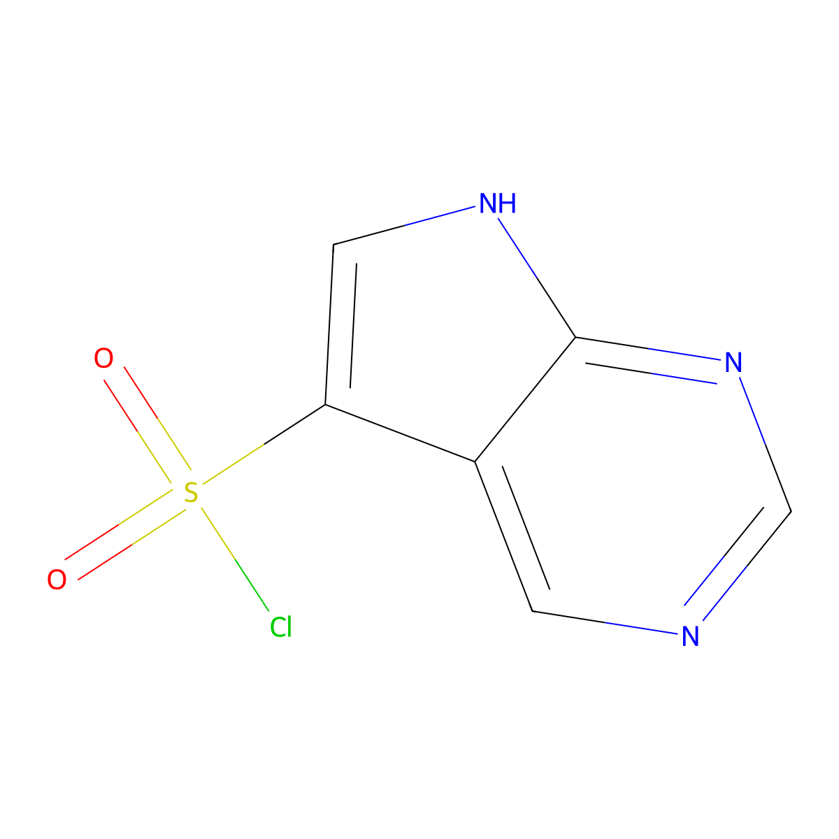 7H-Pyrrolo[2,3-d]pyrimidine-5-sulfonyl chloride molecular structure, CAS 2089277-72-3