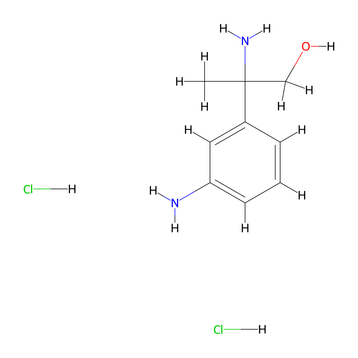 2-Amino-2-(3-aminophenyl)propan-1-ol dihydrochloride molecular structure, CAS 2089277-74-5