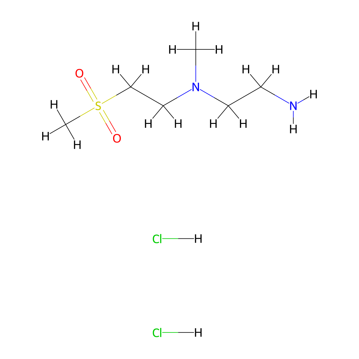 (2-Aminoethyl)(2-methanesulfonylethyl)methylamine dihydrochloride molecular structure, CAS 2089277-84-7