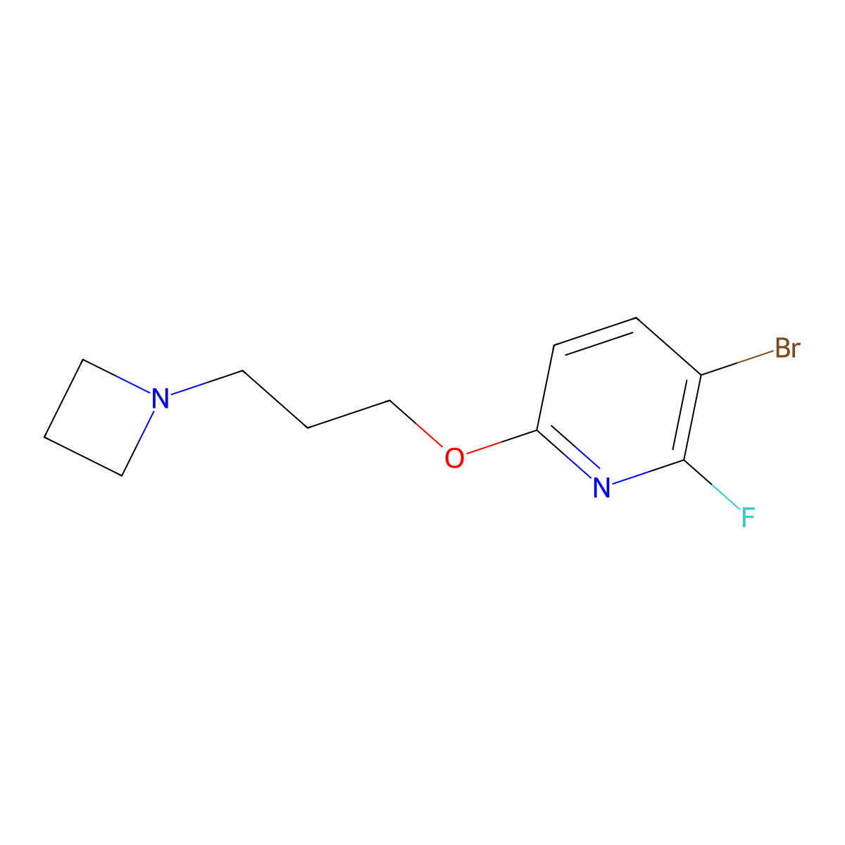 6-[3-(1-Azetidinyl)propoxy]-3-bromo-2-fluoropyridine molecular structure, CAS 2089288-45-7
