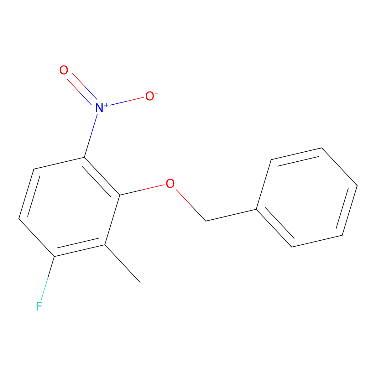 2-(Benzyloxy)-4-fluoro-3-methyl-1-nitrobenzene molecular structure, CAS 2089289-00-7